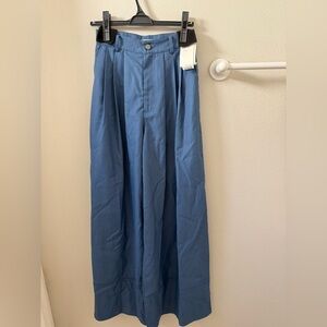 Women Blue Wide-Leg Pants